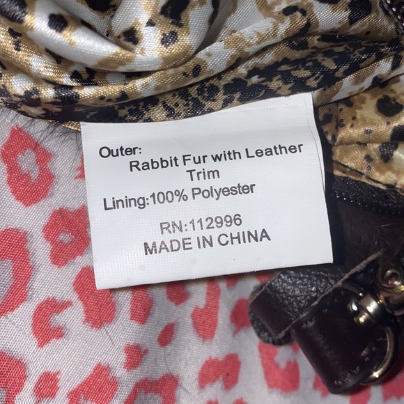 Diane Gail Brown Genuine Rabbit Fur Clutch Bag - Picture 5 of 6